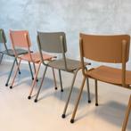Retro eettafelstoelen nieuw roze okerbruin taupe prijs p/st, Overige kleuren, Vintage, Nieuw, Ophalen of Verzenden