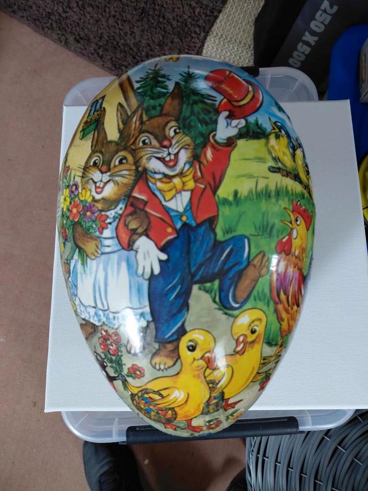 Antiek Paasei  groot model, Diversen, Pasen, Ophalen of Verzenden