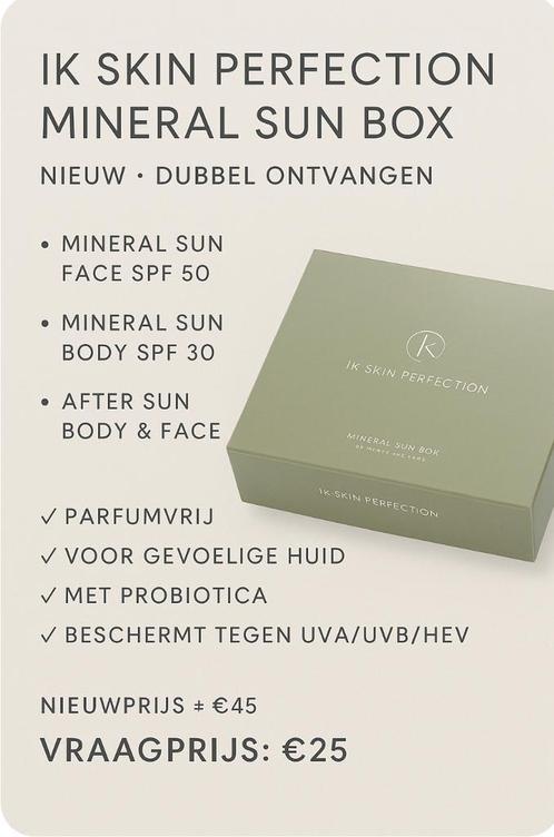 IK Skin Perfection zonnebox nieuw – SPF 30/50 + After Sun, Tickets en Kaartjes, Kortingen en Cadeaubonnen, Eén persoon, Overige typen