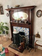 Antieke Edwardiaanse Mahonie Schouw, 1920, Huis en Inrichting, Kachels, Gebruikt, Overige soorten, Ophalen of Verzenden, Vrijstaand