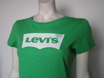 Nr.89: T-shirt Top Shirtje van Levi's fel groen met witte beschikbaar voor biedingen