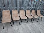 6x Mxsofa Stoelen, Huis en Inrichting, Ophalen, Gebruikt, Bruin, Metaal