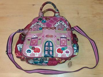 Leuke Oilily Schoudertas/Handtas met huisjes motief beschikbaar voor biedingen