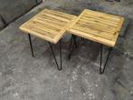 Tuin tafeltjes set, bijzettafel, salontafel, nacht tafel., Ophalen, Nieuw, Rond, Hout