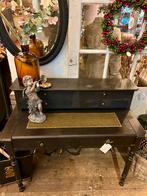 Zwart antiek engels bureau, brocante, Kantoor, landelijk, Nieuw, Hoofdtraat 15 De Steeg, Il fienile, Info@ilfienile.nl