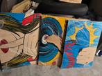 Pop-Art Schilderijen Set - (3 stuks), Ophalen