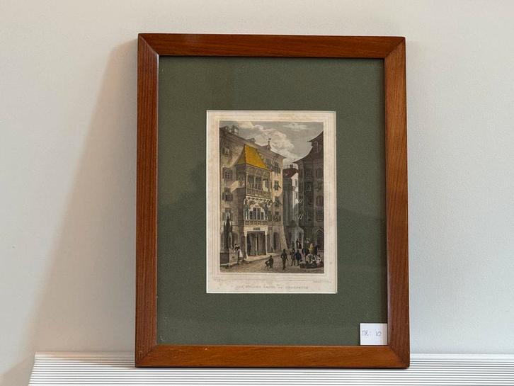 Nr 10: Het gouden dak in Innsbruck, Antiek en Kunst, Kunst | Etsen en Gravures, Ophalen