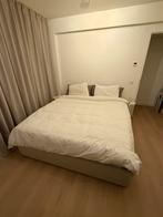 Tweepersoonsbed 180 x 200 + matras & topper (Nieuw), Huis en Inrichting, Slaapkamer | Bedden, Ophalen, Wit, Tweepersoons, Zo goed als nieuw