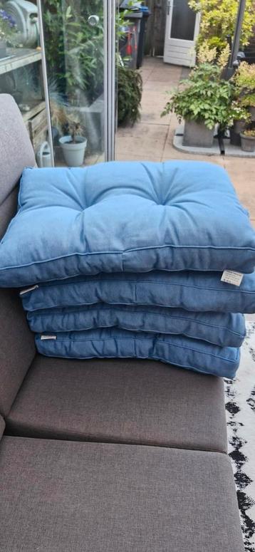 4 x Loungekussen Florance rug blauw beschikbaar voor biedingen