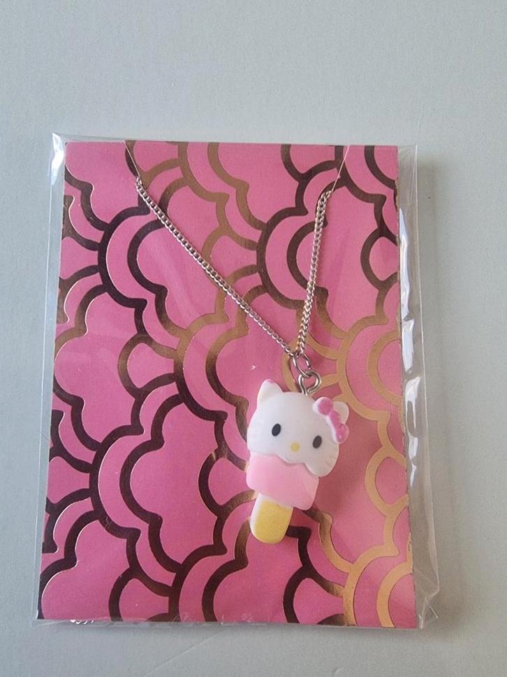 Hello Kitty Zilverkleurige Ketting, Sieraden, Tassen en Uiterlijk, Kettingen, Nieuw, Zilver, Zilver, Met hanger, Ophalen of Verzenden