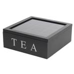 Elegante theedoos zwart Tea Time, Ophalen of Verzenden, Nieuw