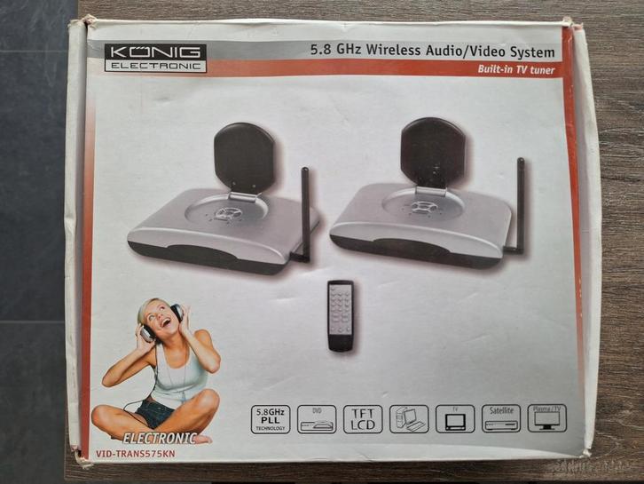 König 5.8 GHz wireless Audio/Video system vid-trans575kn tv, Audio, Tv en Foto, Televisie-accessoires, Zo goed als nieuw, Ophalen of Verzenden