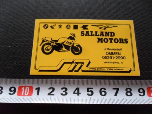 sticker Ommen J. Meulenbelt  SALLAND MOTORS  05291-2990 *, Verzamelen, Stickers, Zo goed als nieuw, Bedrijf of Vereniging, Ophalen