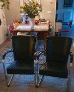2 gispen 412 stoelen in nieuwstaat !, Huis en Inrichting, Fauteuils, Ophalen, Zo goed als nieuw, Leer, 50 tot 75 cm