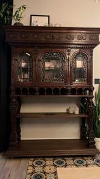 Antieke buffetkast in neo-renaissancestijl periode 1900, Ophalen, Gebruikt, 100 tot 150 cm, Glas