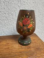 Houten vinted vaas me5 bloemen, Antiek en Kunst, Ophalen of Verzenden