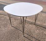 Deense vintage Fritz Hansen eettafel ontwerp Arne Jacobsen, Ophalen, Gebruikt, 50 tot 100 cm, Rond