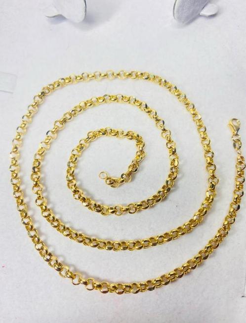 Gouden ketting - chunky schakels - 14 karaat, Sieraden, Tassen en Uiterlijk, Kettingen, Zo goed als nieuw, Goud, Ophalen of Verzenden