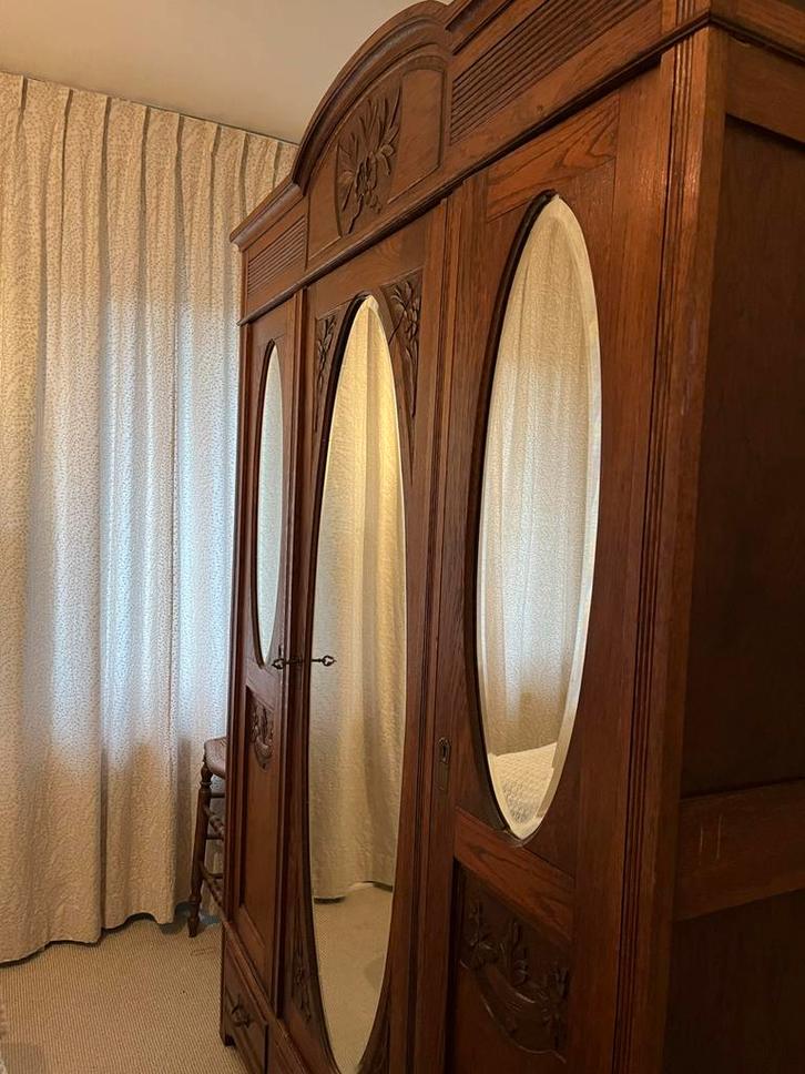 Antieke houten kledingkast, Huis en Inrichting, Kasten | Kledingkasten, Gebruikt, 150 tot 200 cm, 100 tot 150 cm, 50 tot 75 cm