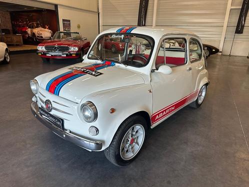 Fiat 600 Abarth-recreation 1965, Auto's, Oldtimers, Bedrijf, Fiat, Benzine, Handgeschakeld, Wit, Overige kleuren, Kunstmatig leder