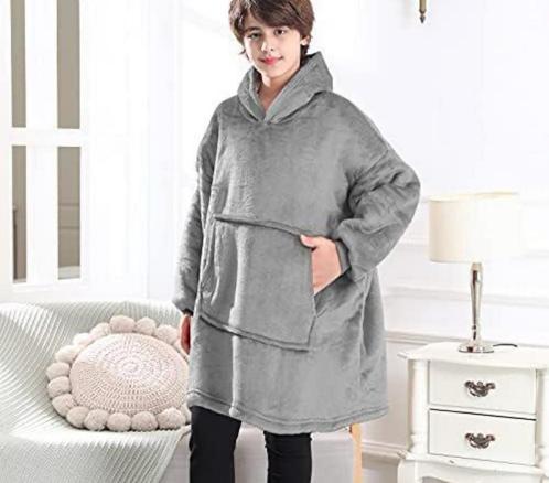 Lushforest Hoodie Deken Grijs Hoodie Blanket Fleece Snuggle, Kleding | Dames, Truien en Vesten, Nieuw, Grijs, Ophalen of Verzenden
