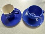 Douwe Egberts koffiekop + theekop, Gebruikt, Ophalen of Verzenden, Overige stijlen, Kop(pen) en/of Schotel(s)