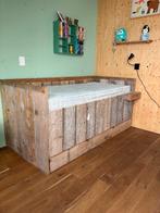 Sloophouten bed, Ophalen, Gebruikt, 200 cm of meer, 75 tot 100 cm