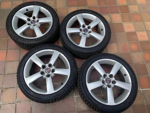 Saab Aero velgen 17" met 4x all season z.g.a.n., Auto-onderdelen, Banden en Velgen, Velg(en), All Season, 17 inch, 225 mm, Personenwagen