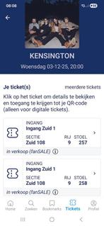 Kensington 2 tickets, 3 december, Tickets en Kaartjes, Concerten | Pop, Twee personen, December