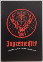 Jagermeister ijskoud logo reclamebord van metaal wandbord, Verzamelen, Merken en Reclamevoorwerpen, Reclamebord, Info@deconoord.nl