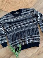 Vrikke Norway wollen trui XXL bohemian wool jumper, -, Blauw, -, Maat 46/48 (XL) of groter