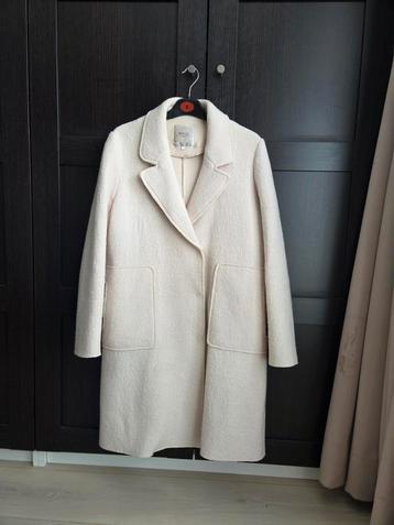 Zara jas tussenjas S 36 beige crème vilt look wol mix beschikbaar voor biedingen