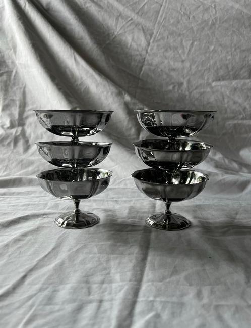 Vintage Franse RVS ijscoupes tulpvorm Jean Couzon | dessert, Huis en Inrichting, Keuken | Servies, Overige typen, Overige stijlen