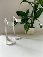 2x Monica Mulder moderne witte kandelaar Jatteviktig, 25 tot 50 cm, Wit, Ophalen of Verzenden, Zo goed als nieuw