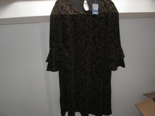 Leuke feestjurk m glitters 3 XL maat 58 Nw €17.50 met kaartj, Kleding | Dames, Grote Maten, Nieuw, Jurk, Zwart, Ophalen of Verzenden