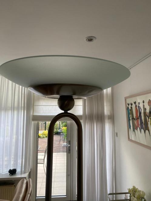 2 Staande lampen, Huis en Inrichting, Lampen | Vloerlampen, Gebruikt, 150 tot 200 cm, Glas, Metaal, Ophalen of Verzenden