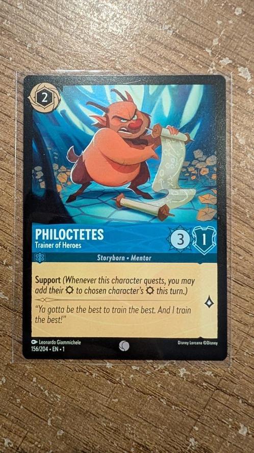 lorcana S1 156/204 Philoctetes EN, Hobby en Vrije tijd, Verzamelkaartspellen | Overige, Nieuw, Losse kaart, Ophalen of Verzenden
