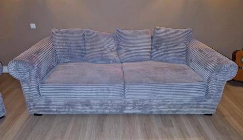 Heerlijke loungebank Rofra, grijze ribstof, Huis en Inrichting, Banken | Sofa's en Chaises Longues, Zo goed als nieuw, Driepersoons