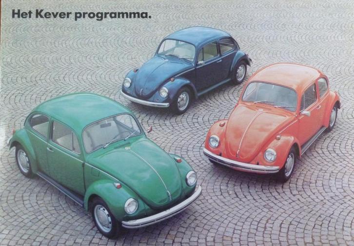 Folder VOLKSWAGEN Kever programma 09/ 1970 Uitgave PON NV, Boeken, Auto's | Folders en Tijdschriften, Nieuw, Volkswagen, Ophalen of Verzenden