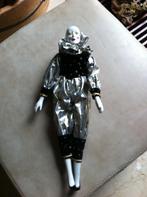 Pierot pop porselein lengte 39 cm., Verzamelen, Ophalen of Verzenden, Zo goed als nieuw, Pop