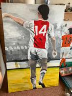 Johan Cruijff, Uniek schilderij, 75 x 115, Ophalen of Verzenden