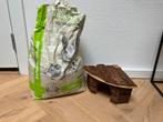 Houten huisje en strokorrels, Dieren en Toebehoren, Ophalen, Zo goed als nieuw, Overige typen