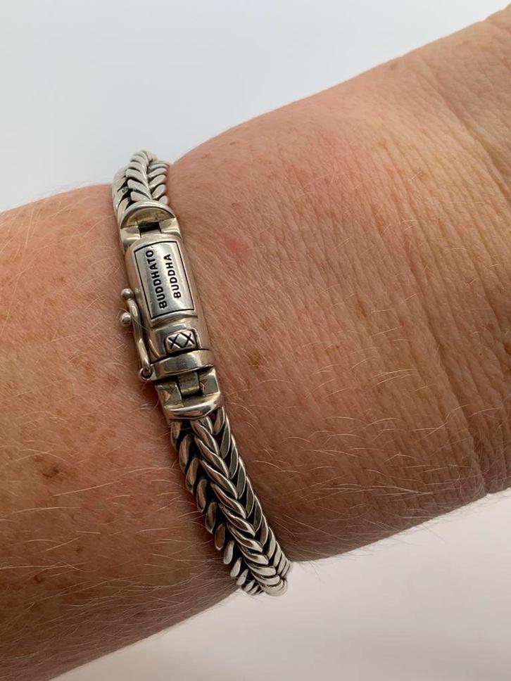 BB2 Prachtige zilveren Buddha to Buddha armband, Sieraden, Tassen en Uiterlijk, Armbanden, Zilver, Zilver, Ophalen of Verzenden