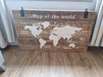 Wanddecoratie 'map of the world', Zo goed als nieuw, Ophalen