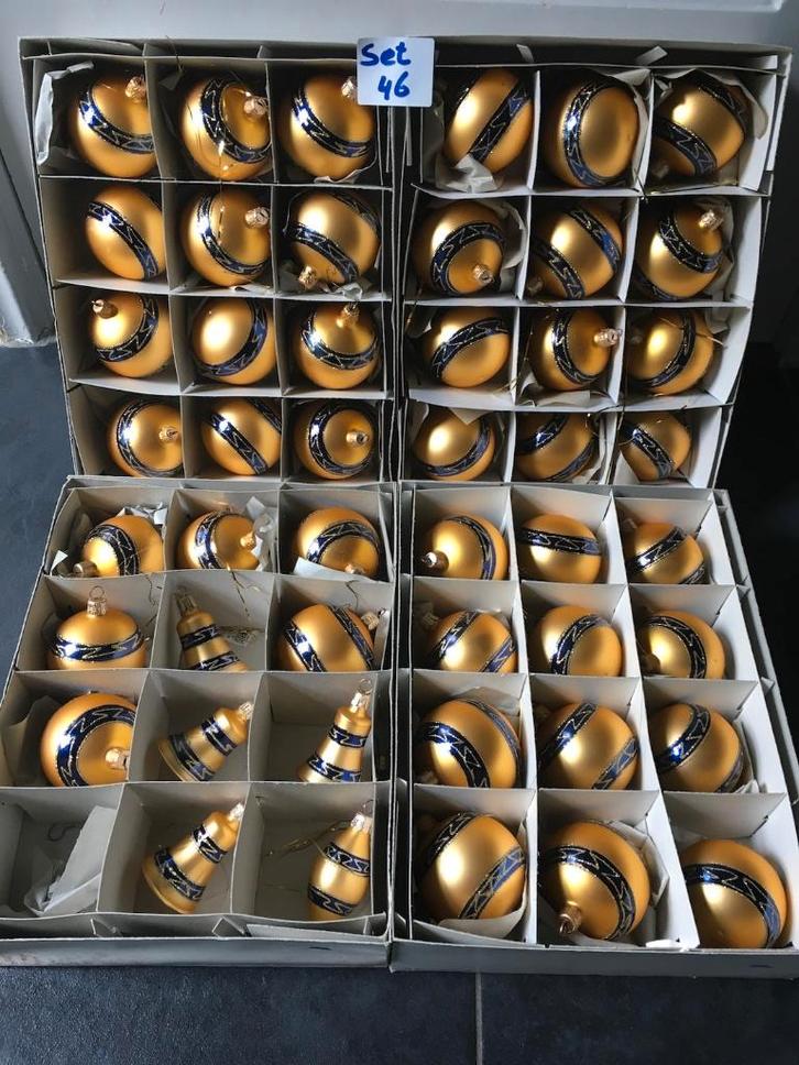 75 delig klassieke set oude kerstballen, set 46, Diversen, Kerst, Zo goed als nieuw, Ophalen of Verzenden