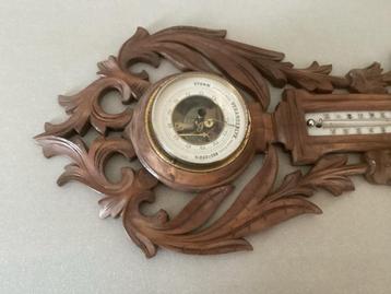 Antieke Barometer met Thermometer beschikbaar voor biedingen