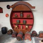Wijnkast met diverse wijn- en biertonnetjes, Ophalen