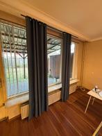 Blauwe gordijnen met ophangbeugel - Weg wegens verhuizing, Ophalen, 100 tot 150 cm, Zo goed als nieuw, 200 cm of meer