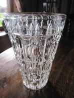Zeer mooie heldere kristal vaas - lenzen - hoogte 20.8 cm, Verzenden