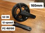 Shimano Ultegra 160mm crankset R8100 12 speed, Fietsen en Brommers, Fietsonderdelen, Crankstel of Pedalen, Racefiets, Ophalen of Verzenden